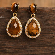 Natural Gemstone Dangle Earrings