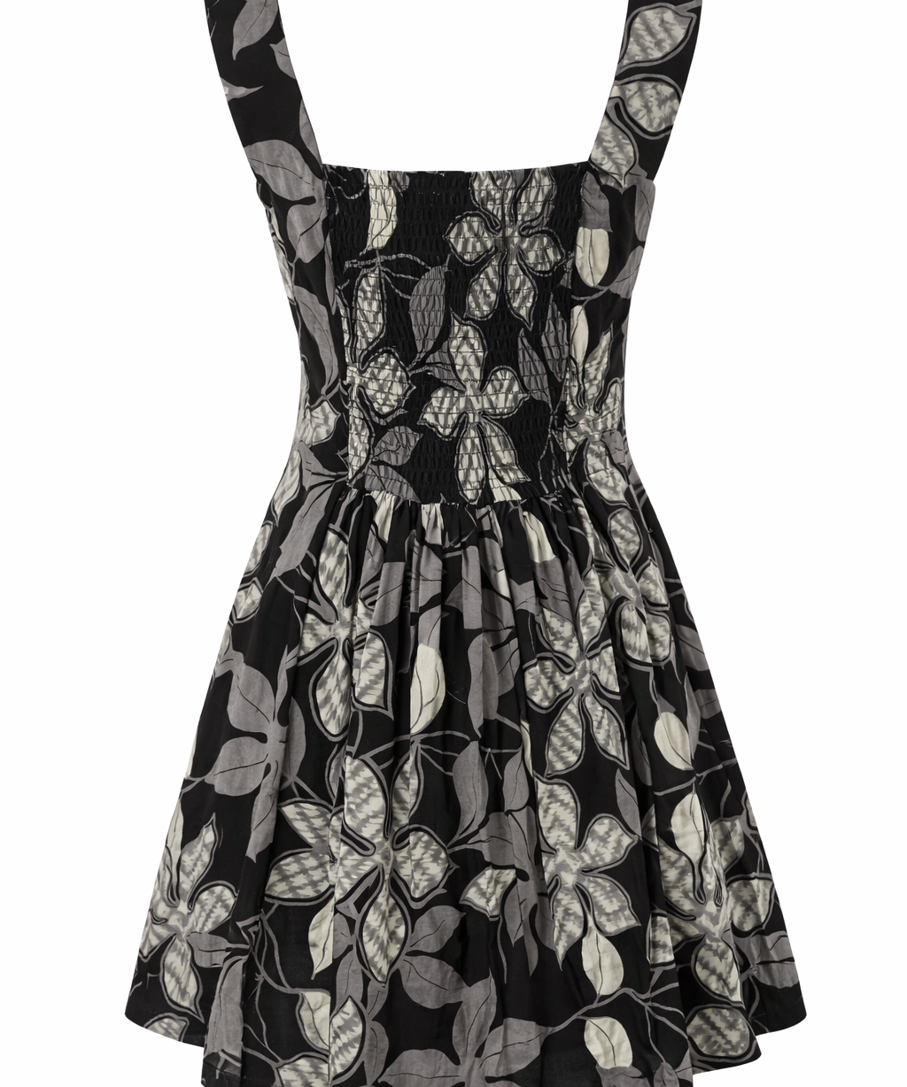Black dress with floral pattern female