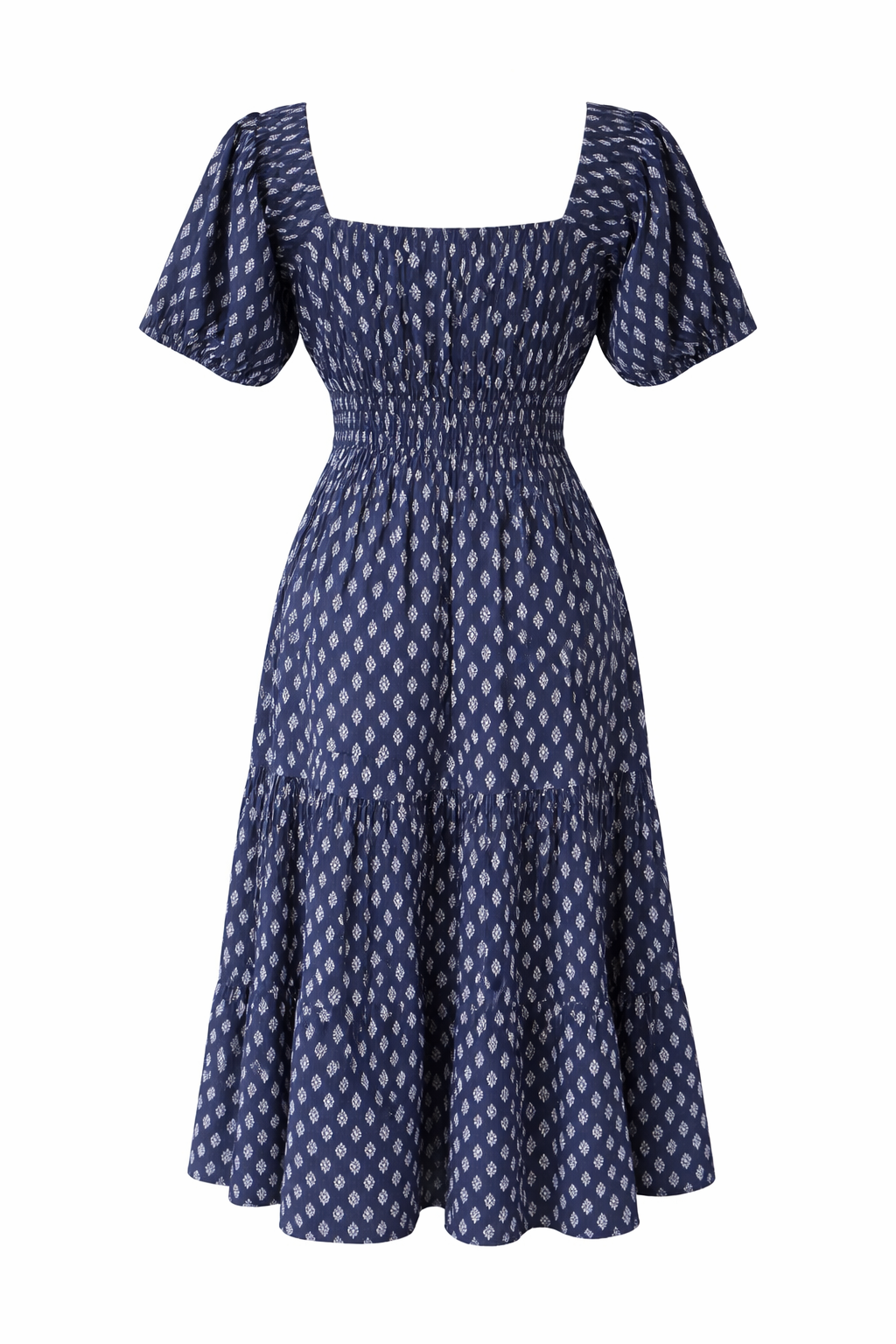V neck A-line summer midi dress for women