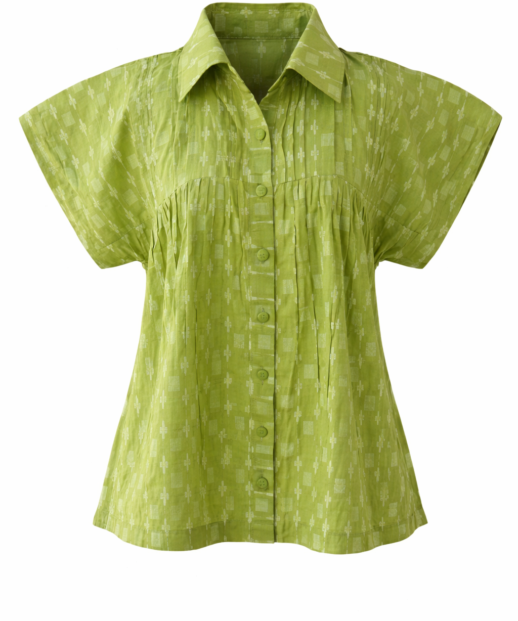 Cotton dobby shirt short hands style women