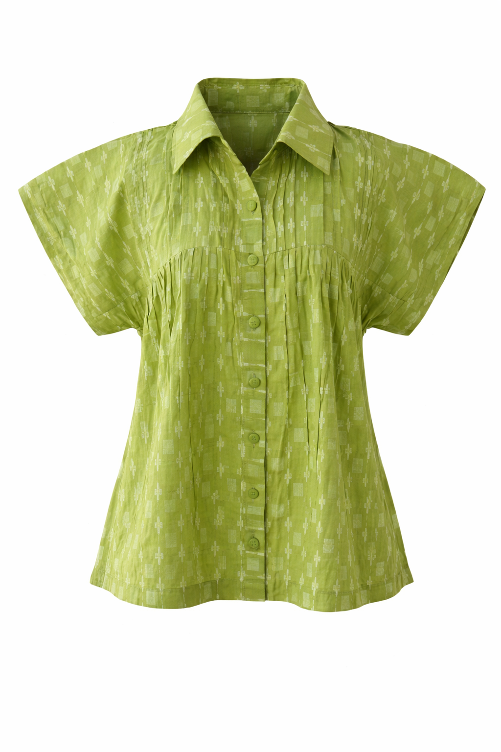 Cotton dobby shirt short hands style women