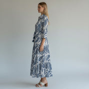 Boho women handprint maxi dress, boho maxi dress, handprint maxi, women dress maxi, cotton maxi dress, women cotton dress, birthday gifts